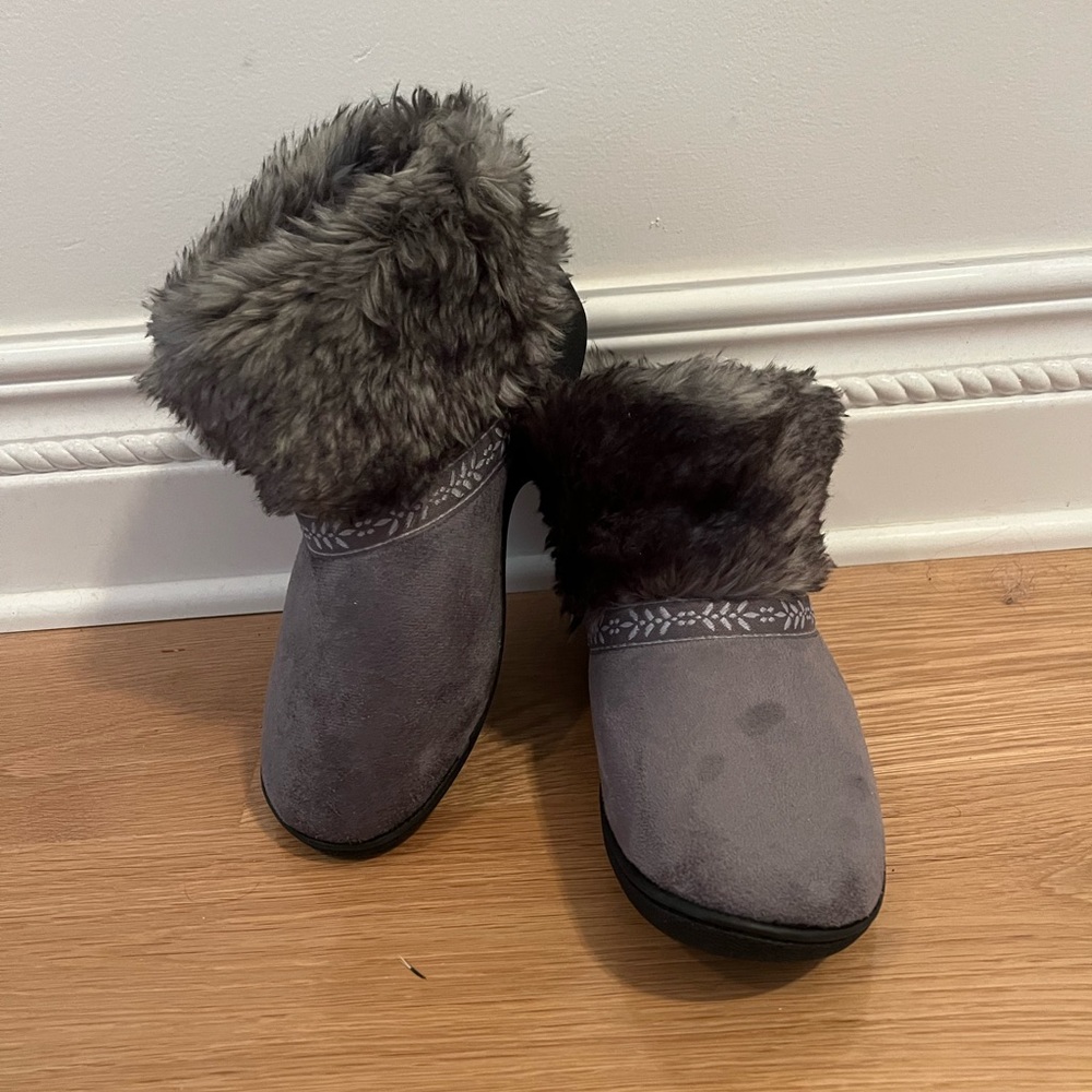 Isotoner Microsuede Boot Slippers - image 1